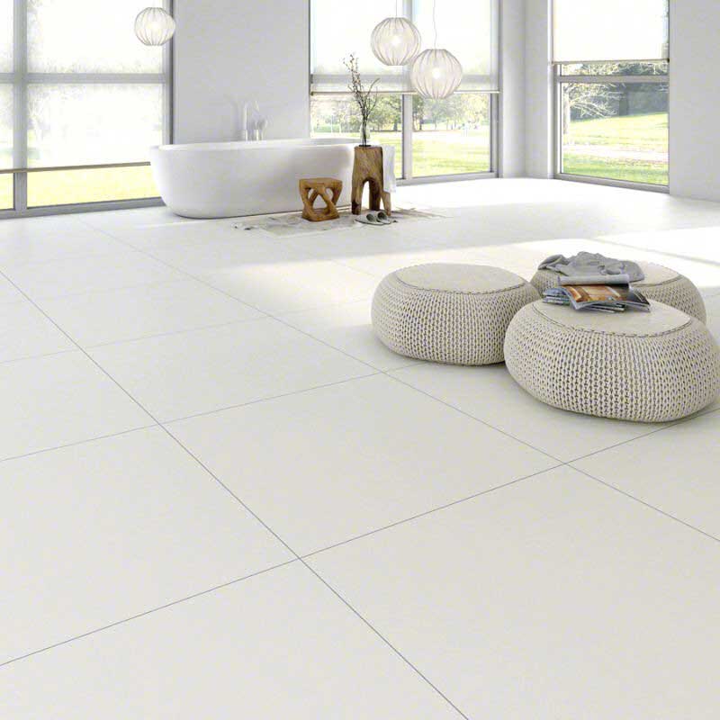 CLM214-PORCE.-CL-60X60-MATE-BLANCO-RECT.-1.44m-4U-AMB.jpg CELIMA - CLM214 - PORCELANATO (60X60) - CMTO. BLANCO RECT -1.44m2-4U (MATE) - Image 1