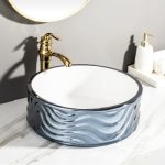 GRIFINE - GF0768 - LAVAMANOS SOBRE MESA / GF ART BASIN A289-02 WHITE/BLUE (43X43X16) - Image 2